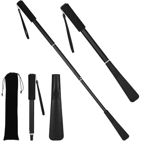 Zhufas Schuhanzieher Lang, 44cm-84cm, Ausziehbarer Schuhanzieher, Ergonomische Breitenkurven, Geeignet für Reisen und tägliches Leben, Kann sowohl von Erwachsenen als auch von Kindern verwendet werden