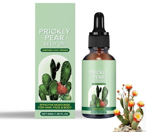Olio di Fico D' Biologico, Olio Di Fico D' , Olio Idratante Puro Per La Pelle, Puro Cactus Oli Essenziali Per Viso Capelli E Corpo, Rassodante Olio Idratante Cactus Per Uomini E Donne