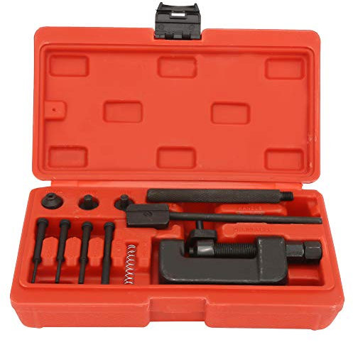 Kettenbrecher -Werkzeug -Kit, Motorradketten -Nietwerkzeug -Werkzeug -Set, Niet- und Roller -Kettenglied -Entfernungstool mit Speicherhülle für CAM 35 bis 630 Motorrad, Fahrrad,