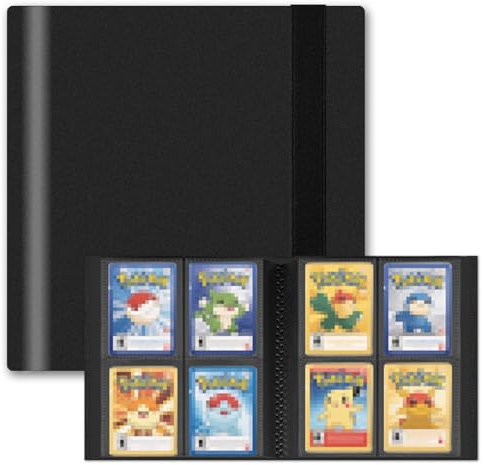 4-Pocket Trading Card Binder, 30 Pages Holding 240 Pockets, PU Trading Card Album Card Folder Card Binder Holder Album for MTG, TCG, Pokemon Yu-Gi-Oh, Basketball Sports Cards, Game Cards