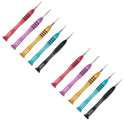 SHINEOFI 2 Ensembles Set De Tournevis Cruciformes Outils Manuels Polyvalents Pour Réparation Avec Dérapante Rotation Couleur Aléatoire 5 Pièces * 2