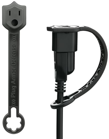 Mellbree Outdoor Plug Cover, Waterproof Extension Cord Plug Protector for 2 & 3 Prong 120V Outlets - Weather Proof Exterior End Cap for Outside Electrical Plugs, Black