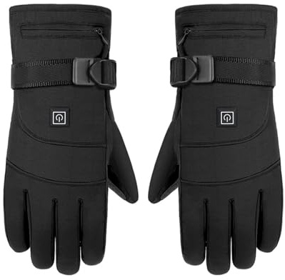 Flkiglm Guantes Térmicos Que Funcionan con Baterías,Guantes Térmicos con Baterías | calefactores Recargables de 3,7 V con batería y 3 Engranajes de Temperatura, térmicos con Pantalla