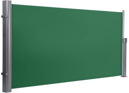 Infällbar utomhussidomarkis, 180 g vattentät och UV-beständig polyester för uteplats, trädgård, balkong