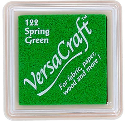 Tsukineko VersaCraft vks-122 Stempel Stoff, kleiner Cube 25 x 25 mm grün Frühling