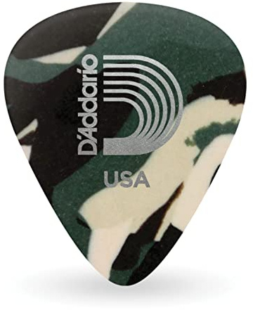 Planet Waves - Confezione da 10 plettri leggeri per chitarra, in celluloide a effetto mimetico