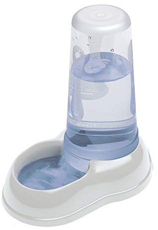 Ferplast Distributore di cibo o acqua per cani e gatti AZIMUT 600 Dispenser per animali Mangiatoia per crocchette cibo secco acqua 0,6 Litri, scala graduata, Fondo antiscivolo, 12,5 x 19 x h 19,5 cm