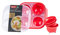 Décor Microsafe Microwave Steam Egg Poacher. Cooks 1-4 Eggs at Once in Under 3 Minutes. BPA Free and Fully Dishwasher and Freezer Safe. with Safety Hold Handles and steam Release Vents. Red.