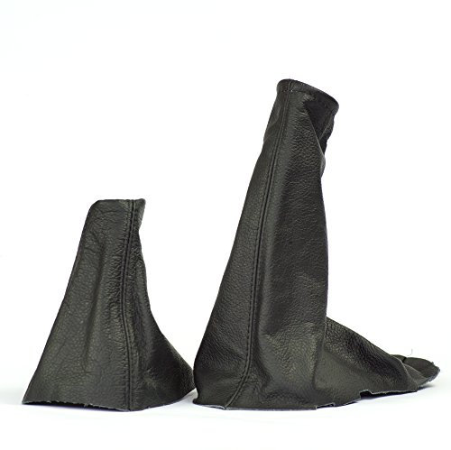 Schaltsack Schaltmanschette und Handbremsmanschette Schwarz Echt Leder myshopx SH56