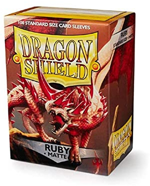 Dragon Shield matte Karten-Hüllen, Rubin, Standardgröße, 100 Stück, individuell verpackt