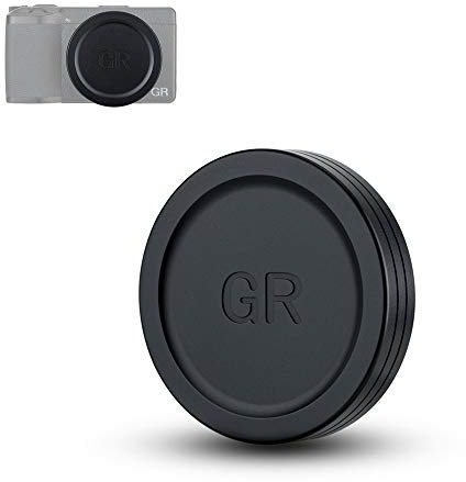 JJC Aluminum Lens Cap Cover Protector for Ricoh GR IIIx GR IIIx HDF GR3x HDF GR III GR III HDF GR3 HDF GR II GR2 with Soft EVA Interior -Black