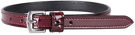 QHP Sporenriemen Chianti Bordeauxrot Lacklederbänder STELLUX™ Steine