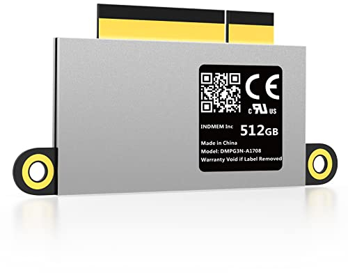 INDMEM NVMe PCIe SSD 512GB Compatible for MacBook Pro 2016 and 2017 13 inch A1708(EMC 3164/2978) Non-Touch Bar