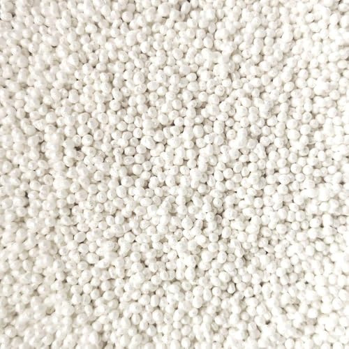 Streuselheld Nonpareille Weiß 40g Zuckerstreusel Perlen | Weiße Sprinkles als edles Topping für Torten, essbare Deko-Streusel für Muffins, Cupcakes und Geburtstagskuchen