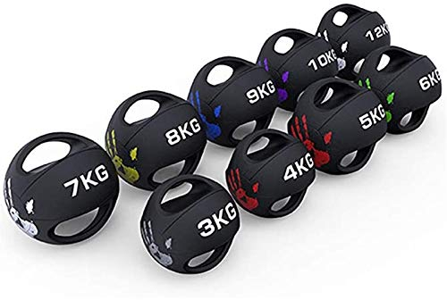 Medizinball Double-Griff-Fitness-Medizin-Kugel, rutschfeste Hüpfe Kugel, Home Fitnessstudio Cross-Training Kernstärke Training Aerobic Fitnessgeräte (Size : 9kg/19.8lbs)