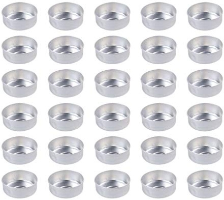 COHEALI 200 Piezas Latas Candelabro Candelita Candelabros Votivos Tazas De Luz De Té Redondas Taza De Vela Tazas De Aluminio Para Candelitas Vacías Tazas De De Estaño Lata De Metal Viajar