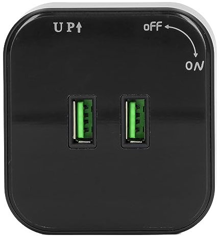 Doppio Adattatore per Presa di Corrente USB per Montaggio Superficiale, Presa di Prolunga per Adattatore per Binario Quadrato Cordless con Tensione di Ingresso 110-250 V