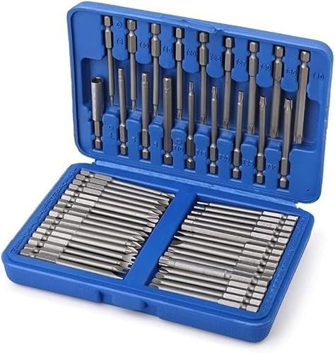 Set 50 punte extra lunghe torx stella esagonale e forma U per trapano avvitatore Torx Lunghe Magnetiche, per Smontare Riparare Elettrodomestici, U a Croce con Set di Punte Kit Magnetici Extra Lunghi