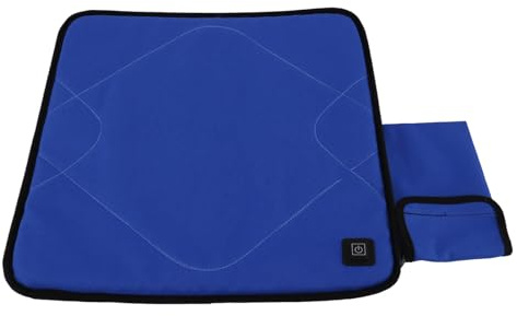 Tragbares USB Heizsitzkissen mit verstellbarer Temperatur für Camping Angeln Winter Outdoor Sitzauflage Warmes Sitzkissen Leicht Reise Blaue Farbe 42.5x42.5 cm