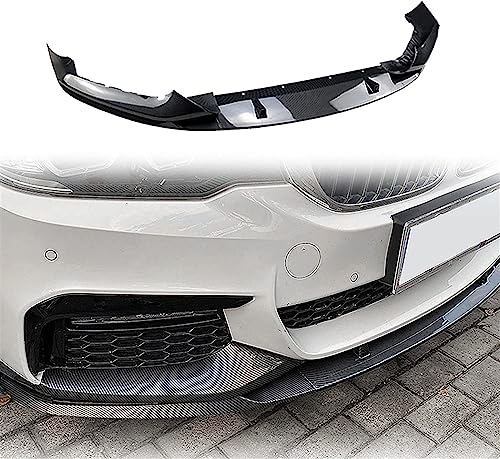 YuZong Auto Frontspoiler Lippe für BMW 5 Series G30 M Tech Sport 2018 2019 2020,Lippen Flügel Antikollisionsschutz Exterieur Zubehör,B-Carbon Fibre