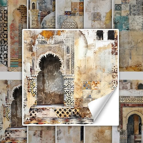 GRAZDesign Fliesenaufkleber Bad & Küche Magische Marrakesch Gemälde Klebefliesen selbstklebend - 20x20cm / 40 Stück