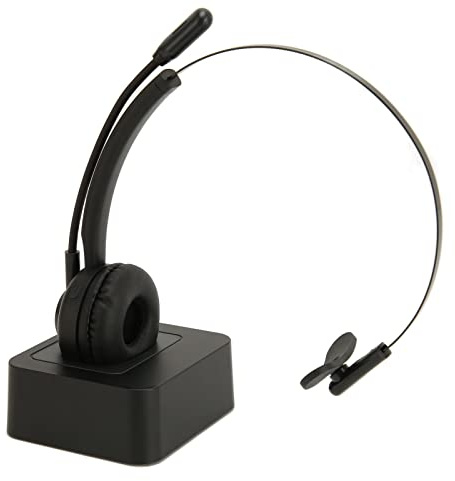 Plyisty Casque sans Fil avec Microphone Rotatif, Conception à Oreille Unique, Temps de Conversation de 17 Heures, 5.0 pour Téléphones Portables, PC, Ordinateur Portable, Bureau à