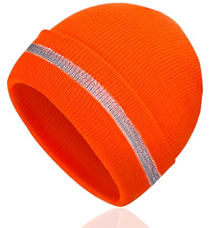 DIELOVEHUA Wintermütze Herren, Reflektierende Strickmützen für Erwachsene, Wintermütze Strickmütze Weiche, Bequem Atmungsaktiv, Warm Mützen Unisex für Outdoor Sports