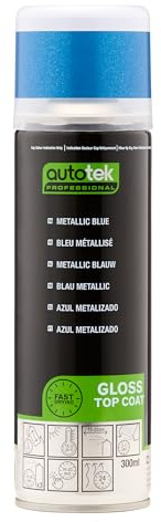 Autotek Metallic Blue Gloss Spray Paint 300ml (RAL 5011) – Professional Fast Drying Aerosol Paint, High Gloss Finish for Metal, Plastic, Wood & Ceramic, RAL Colour Match