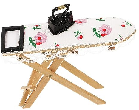 ibasenice Table à Repasser Miniature pour Maison De Poupées Accessoire Décoratif Réaliste pour Miniatures Et Détente