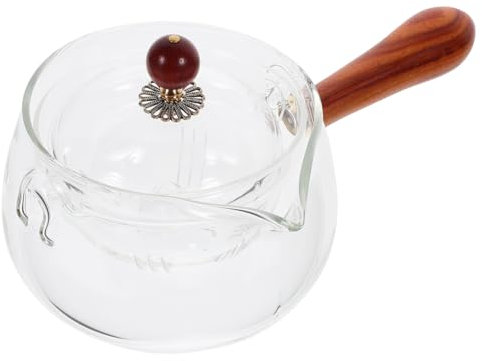 CONGARTENO 360grado Tetera Decorativa Con Rotación De Grados De Vidrio Borosilicato Para Té y Infusiones