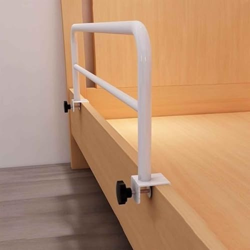 Generisch Verstellbares Bettgitter für Senioren, Bettschutzgitter mit Haltegriff, Sturzprävention, Bettstütze für ältere Menschen, Schwangere und BehinderteWhite,86 * 30cm