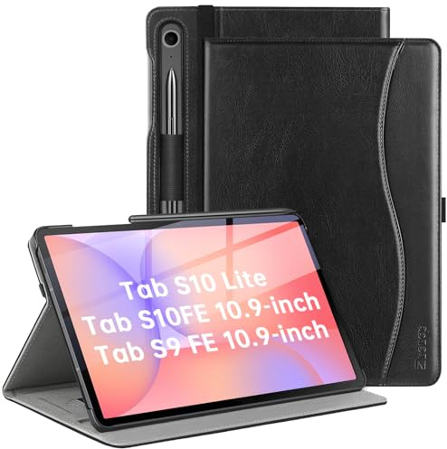 ZtotopCases Hülle für Samsung Galaxy Tab S10 Lite/S10 FE 2025/ S9 FE 2023 10,9 Zoll / S9 2023/ S8 2022/ S7 2020 11 Zoll, Schutzhülle mit Multi-Winkel Ständer, Auto Schlaf/Wachen, Schwarz