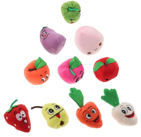 YARNOW 10Stücke Teiliges Fingerpuppen Aus Handpuppen Für Obstmotiven Für Geschichtenerzählen Und Frühe Bildung Lustiges Lernspielzeug Für Kleine