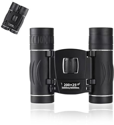 200×25 Compact Binoculars for Adults & Kids – High-Powered Mini Pocket Binoculars, Lightweight Travel, Bird Watching, Camping, Concerts, Sports, Cruise Essentials