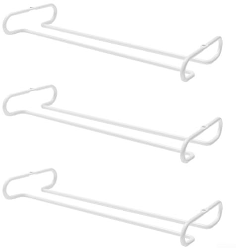 Aufbewahrungslösung zum Aufhängen, 3 Stück, für Schrank, Weinglashalter für effiziente Organisation in Bars (weiß)