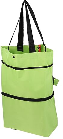 MAGICLULU Faltbarer Einkaufswagen aus Strapazierfähigem Material Tragbarer Gemüse Organizer Kompakt und Leicht für Reisen Sport und Einkäufe