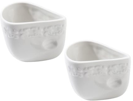 GLEAVI 2pièces Récipient à Thé Céramique Blanc Pur Tasse Doseuse à Café Cuillère Doseuse Pour Grains De Café Présentoir à Thé Vrac Accessoire