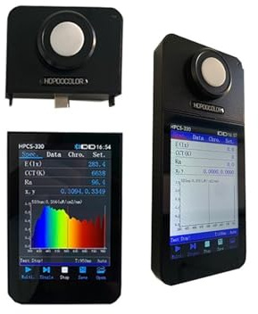 BINGNU Light Meter Lux Meter, HPCS-330P Plant Photosynthetic Photon Flux Density Meter Color Temperature Illuminance Meter PPFD Tester for Brightness Measurement