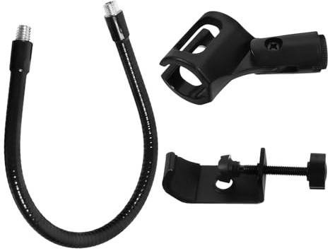 TOYZFRIENDY Verstellbarer Schwanenhals Mikrofonhalter aus Robustem Eisen Flexibler Mikrofonarm für Pc Vielseitige Halterung Einfach Bedienbar für Gaming Podcasting und Bürogebrauch