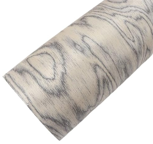 YXINAER Wood Grain Repair Tape 250cm×55cm Engineered Burl Wood Veneer Sheet, Exotic Wooden for Woodworking Furniture Plywood Wall Art Hotel Decoration(Grey,0.25mm-250cm-55cm)