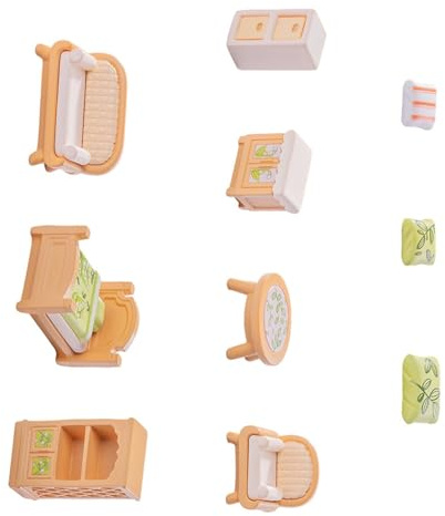 HVRFJXI Modello Mobili in Miniatura per La Decorazione Tema dei Gigli Cinesi Soggiorno Scena Display Puntelli Set Mobili per Casa delle Bambole
