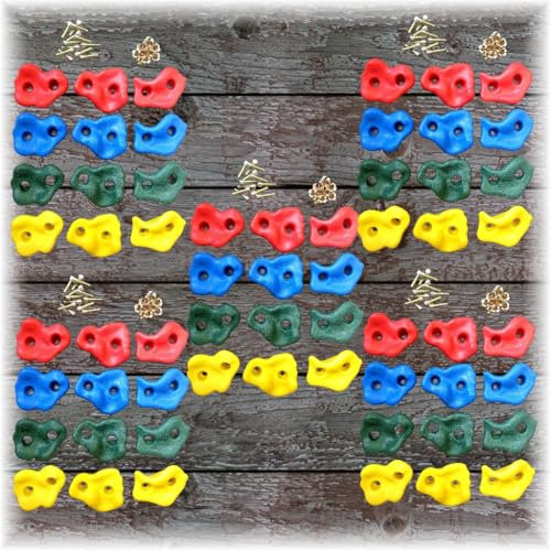 Loggyland Klettersteine für Kletterwand 60er Set