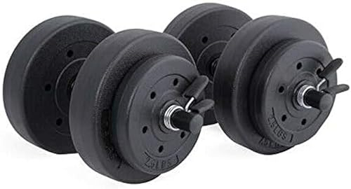 Keps skivstång 40 lbs cement hantel set (svart)