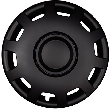 PREMIUM Radkappen Radzierblenden Radblenden 'Modell: Granit' 4er Set, Farbe: Schwarz-Matt, Felgendurchmesser:15 Zoll