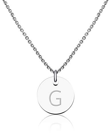 GOOD.designs ® Halsband med bokstäver i silver, initialer halsband av rostfritt stål