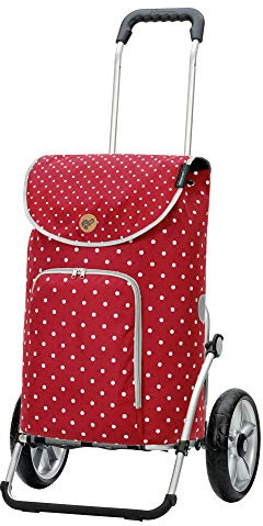 Andersen Shopper Royal mit Kugellager Alu klappbar mit Kugellagerrad Ø 25cm und 41 Liter Tasche Ole rot