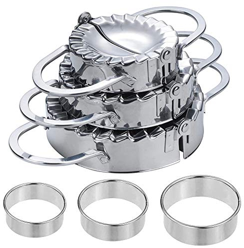 ZHOUHON Ravioli Maker et Moulle Ravioli Inox, 6 PièCes Acier Inoxydable Kit Ustensiles Raviolis,Ustensiles de Cuisine, Outils de PâTisserie (3Pcs)