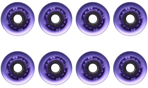 SSCYHT 92A LED Light Up Wheels Inline-Skates, Roller, Caster Board Pu Wheels Gummi- und Außenrad-Gummiräder 8er-Pack mit Lagern