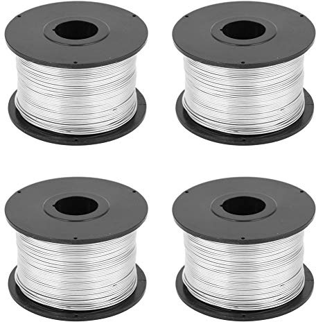 4 Stück Bindedraht Maschine, 110m 0.8mm Stahl Rebar Bindedraht Bewehrungsdraht spule für Automatische Rebar Bindemaschine