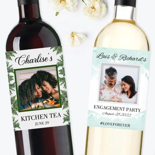 Personalisiertes Wein-Etikett - Hochzeits-Wein-Etikett - Wein-Geschenk - Benutzerdefiniertes Geschenk, Weinetiketten-Feier-Geschenk-individuelles Bild